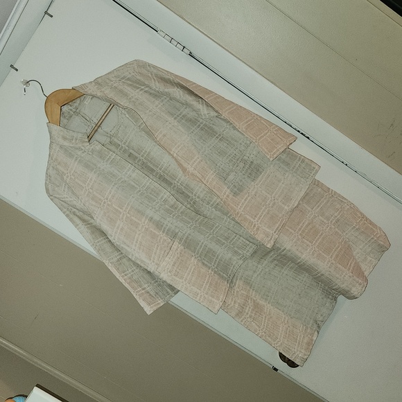 Eileen Fisher Natural Check Organic Cotton Linen Jacquard and dress Smal… - Picture 4 of 15